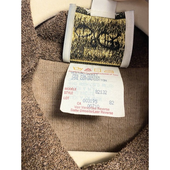 Vintage Joseph Ribkoff Big Button Front Swing Jacket Preppy Casual Brown Size 8 - Picture 4 of 4